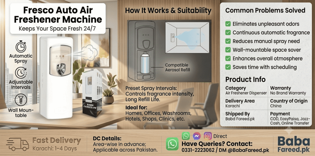 Fresco, Automatic Air Freshener Machine description image