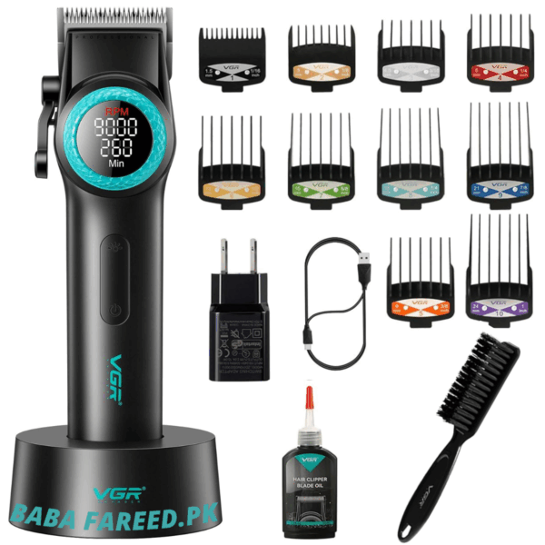 VGR, Barber Series, Professional Rechargeable Hair Trimmer/Clipper, V-001 - Image 3