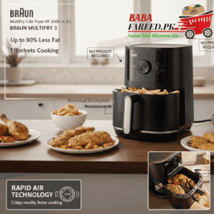 Braun MultiFry 3 Air Fryer 4.3Liter HF 3000 image for description 1