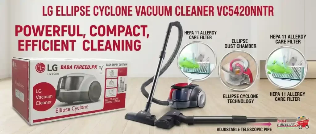 LG Ellipse Cyclone Vacuum Cleaner VC5420NNTR description image