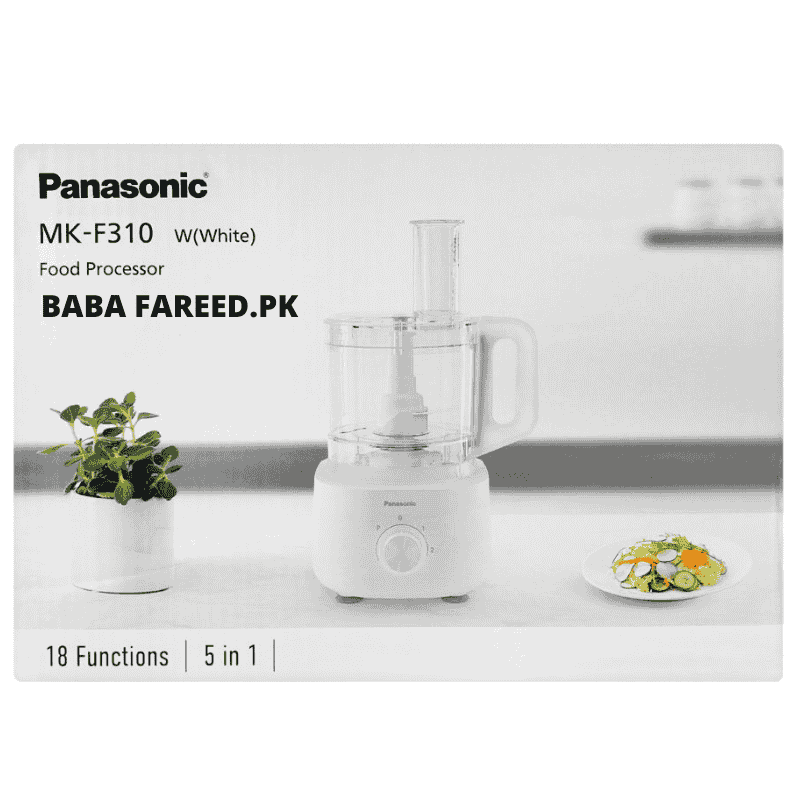 Panasonic, Food Processor, 5in1 Chopper, 18 Function, MK-F310 5 Panasonic MK-F310 Food Processor front box image