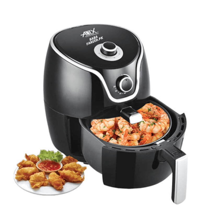 Anex AG-2019 Air Fryer showing its bowl image with food
