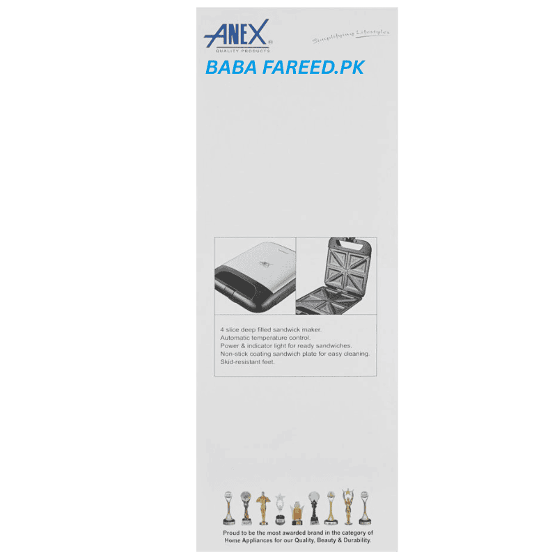 Anex AG-2137 Sandwich Maker BOX LEFT SIDE IMAGE
