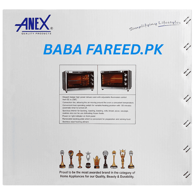 Anex AG-3072 Oven Toaster BOX SIDE IMAGE