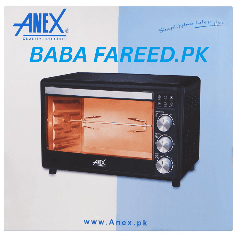 Anex, Deluxe Oven Toaster, AG-3075 9 Anex AG-3075 Oven Toaster BOX LEFT SIDE IMAGE
