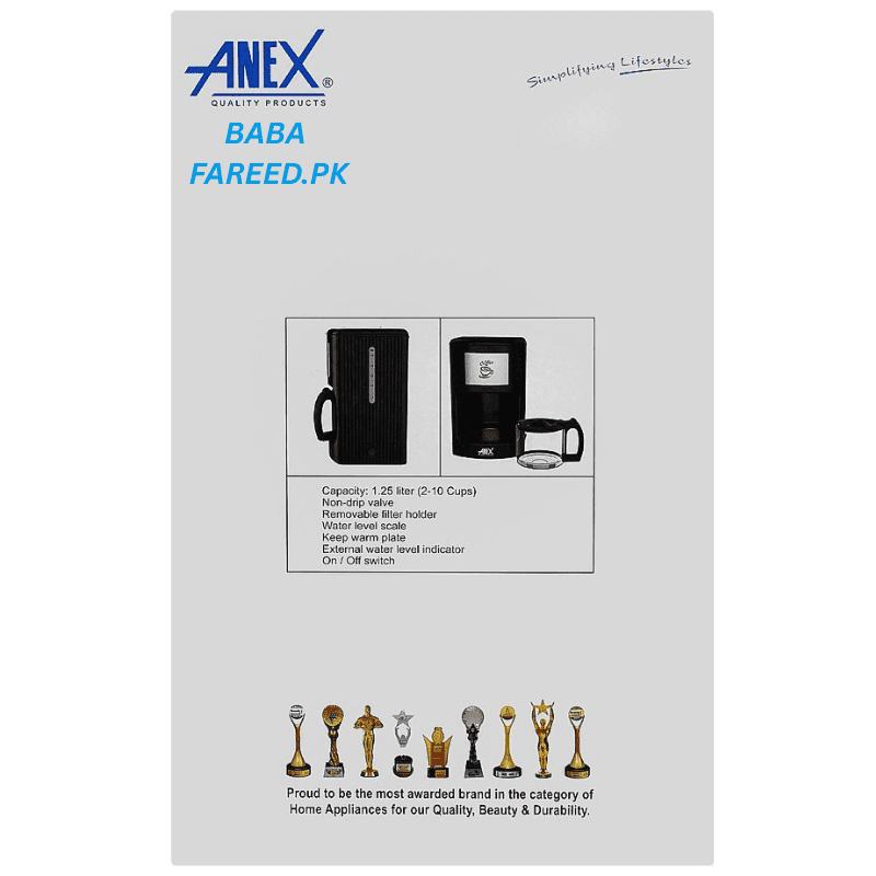 Anex AG-811 Coffee Maker box right side image